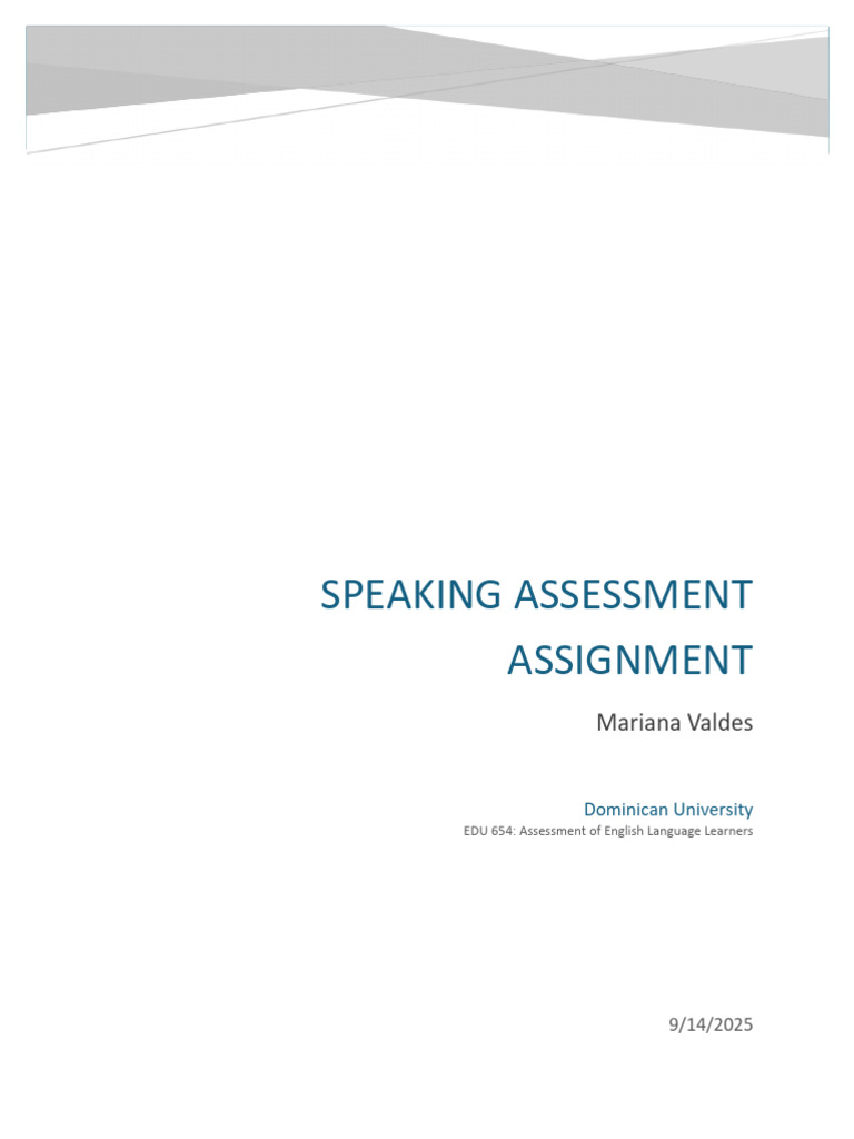 Informal Oral Assessment EDU Paper | PDF | Educational Assessment ...