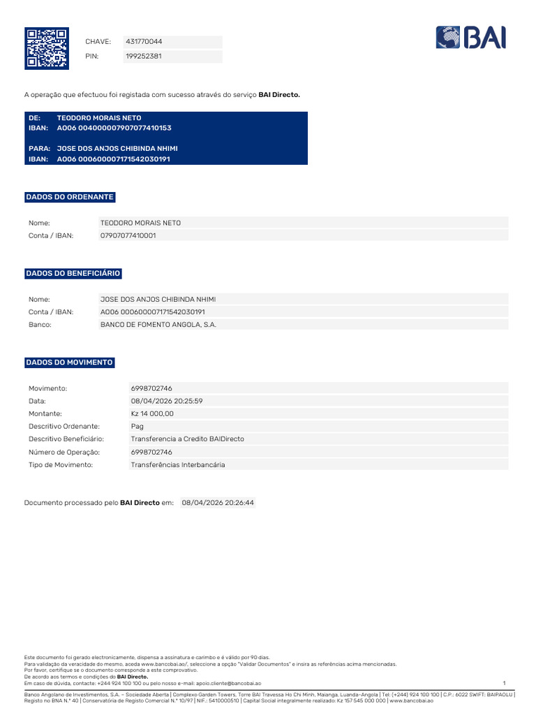 Comprovativo 6998702746 | PDF