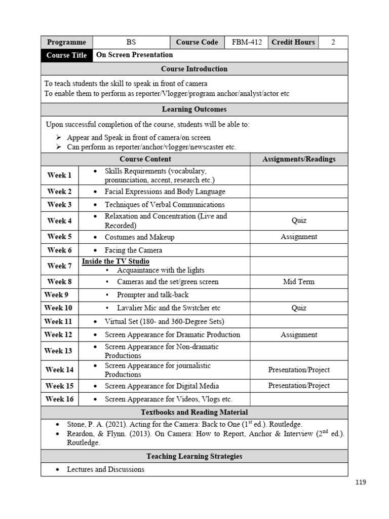 On Screen Presentation Course | PDF | Human Communication | Learning