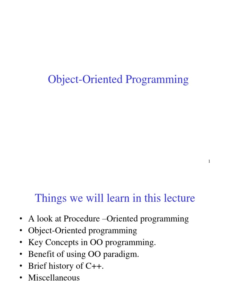 Oops | PDF | Object (Computer Science) | Object Oriented Programming