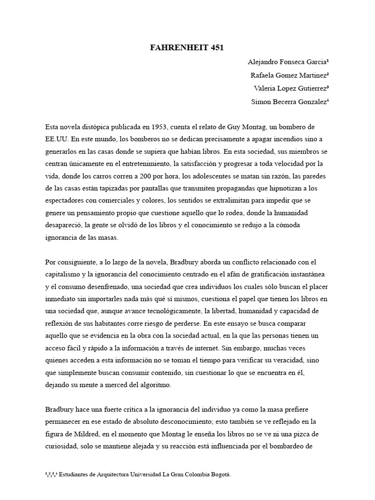 Fahrenheit 451 | PDF | Immanuel Kant | Pensamiento