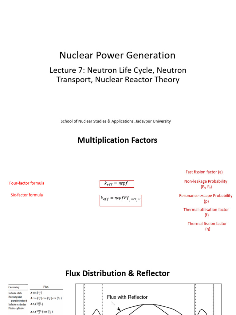 Lecture 7 ReactorTheory | PDF | Nuclear Reactor | Forms Of Energy