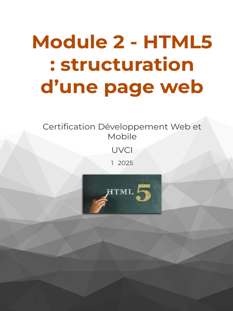 Partie - 2-HTML5 Structuration D'une Page Web | PDF | Html | HTML5