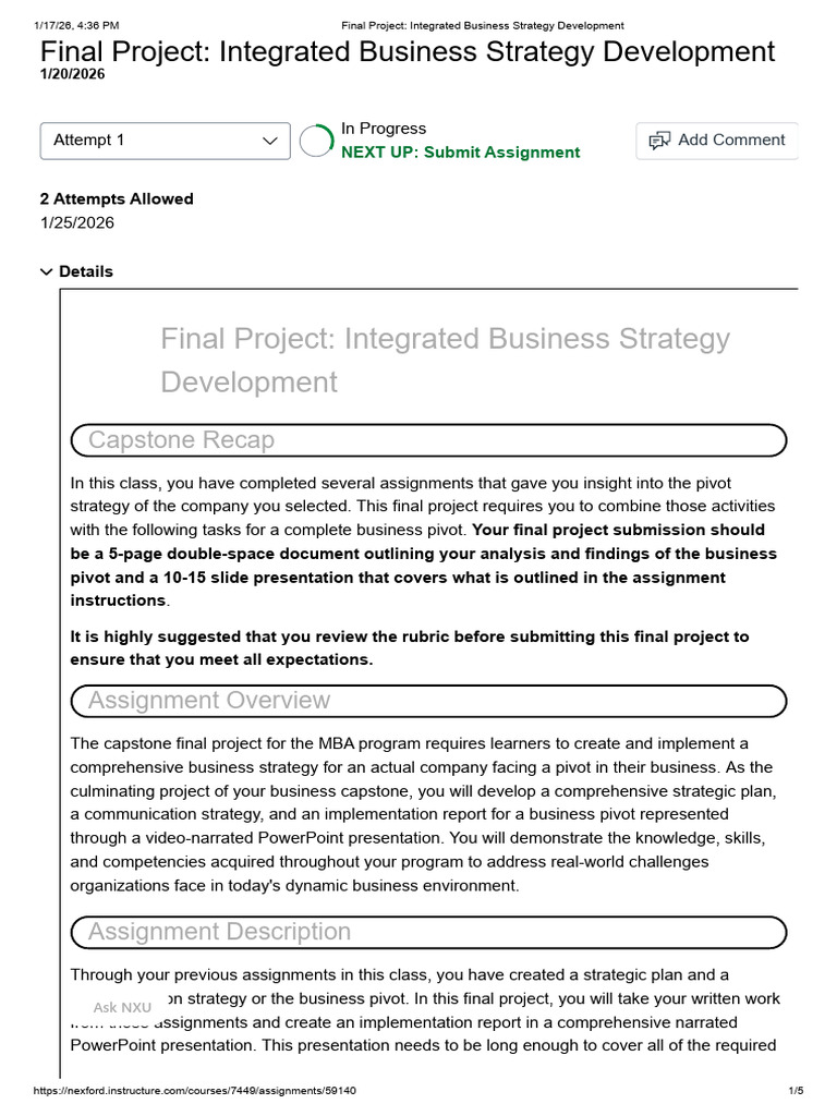Final Project_ Integrated Business Strategy Development | PDF ...