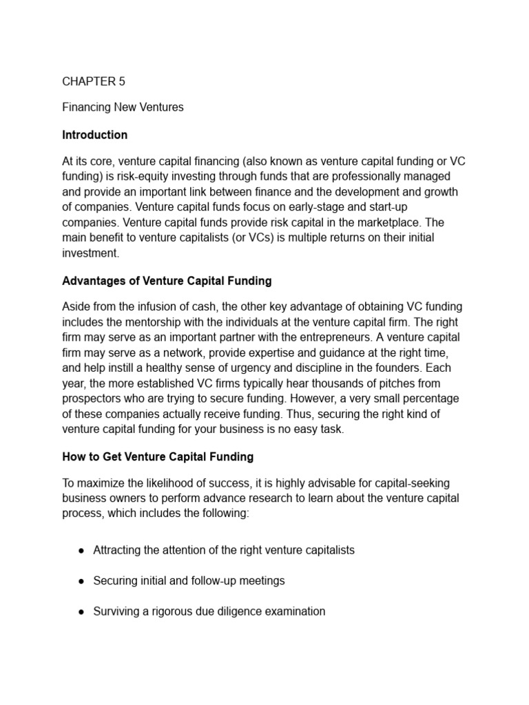 Entrepreneurship Module | PDF | Venture Capital | Corporate Finance