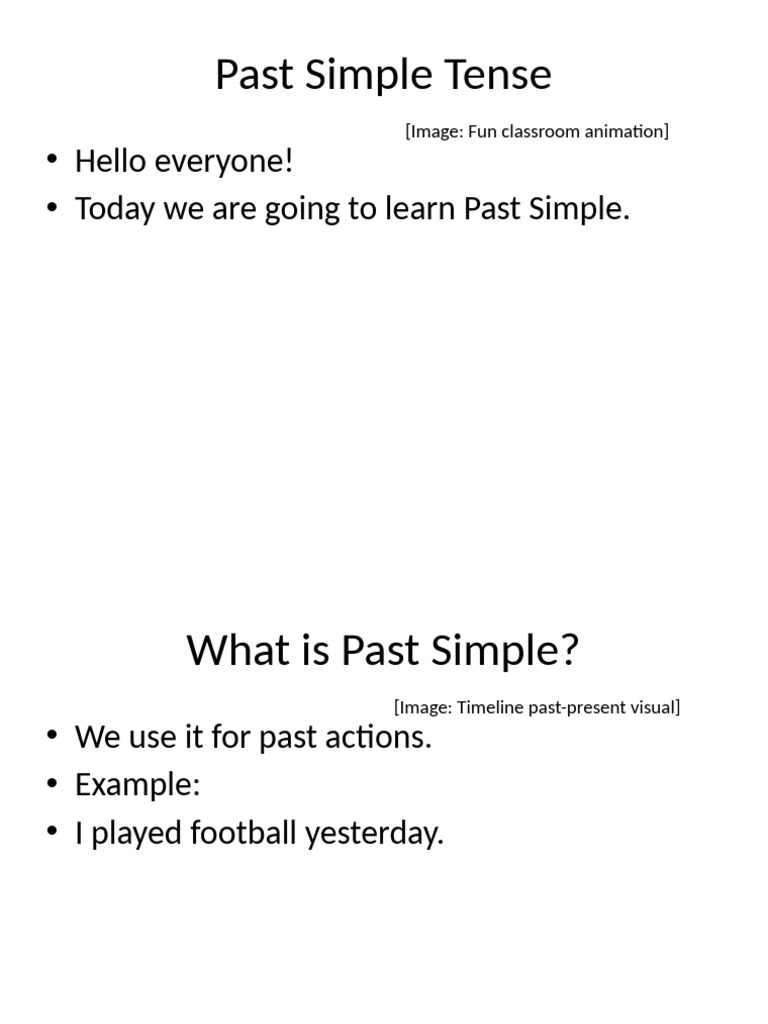 Past Simple With Images | PDF