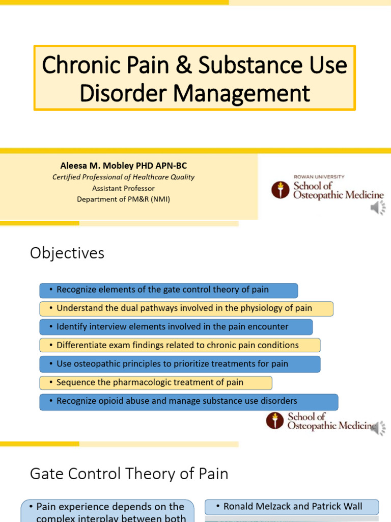 Chronic Pain & Substance Use Disorder Management (1) | PDF | Pain ...