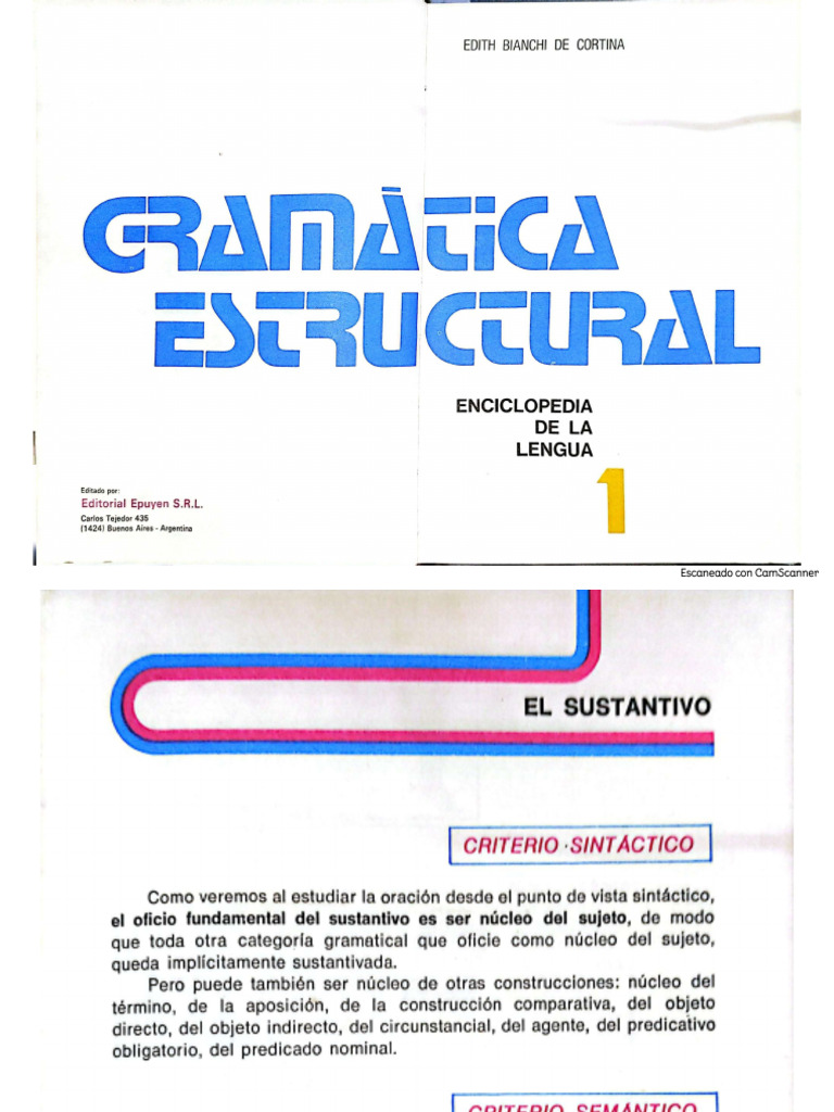 Gramática estructural Sustantivo | PDF