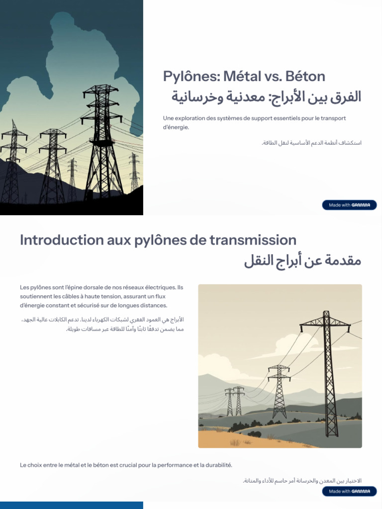Pylones Metal Vs Beton | PDF