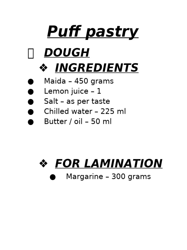 Puff pastry | PDF | Dough | Foods