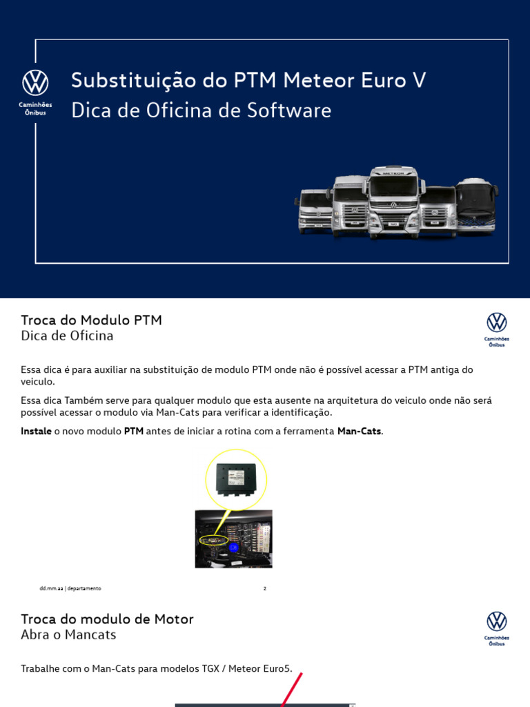 Troca Do Modulo PTM Meteor Euro 5 | PDF