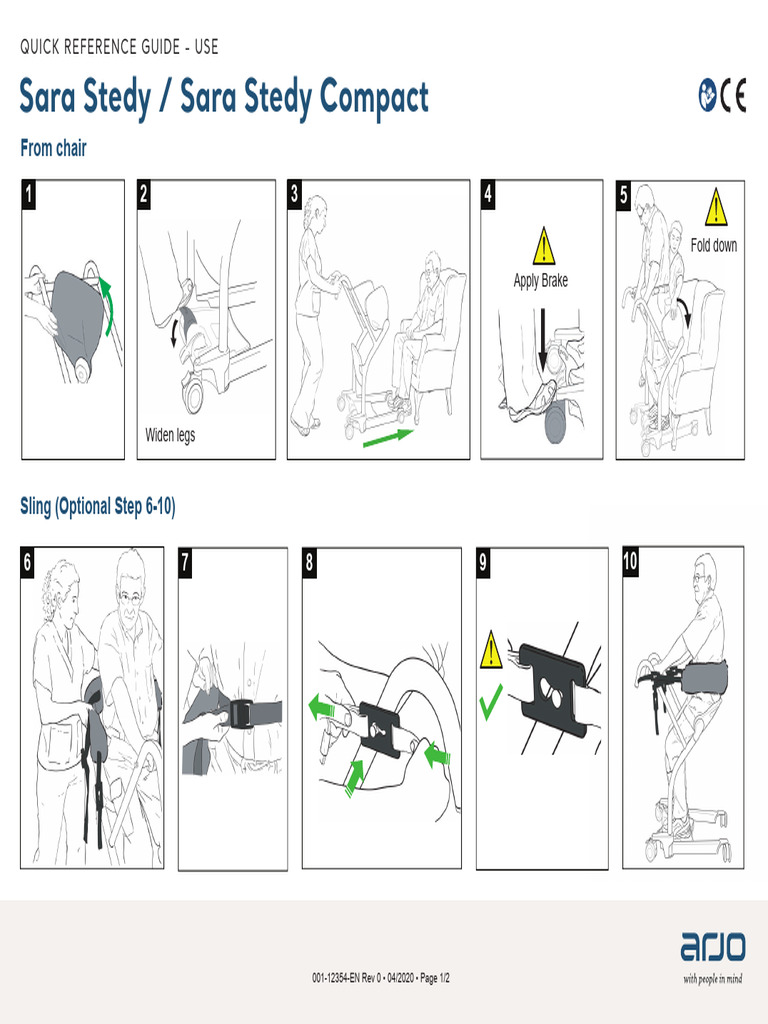 Sara Stedy Patient Lift Usagequickreferenceguide (1) | PDF