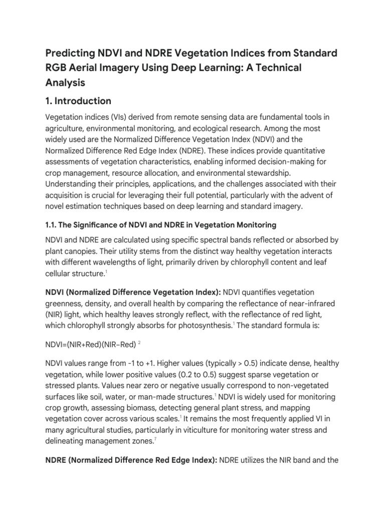 Rgb to Ndvi_ndre Prediction | PDF | Deep Learning | Errors And Residuals