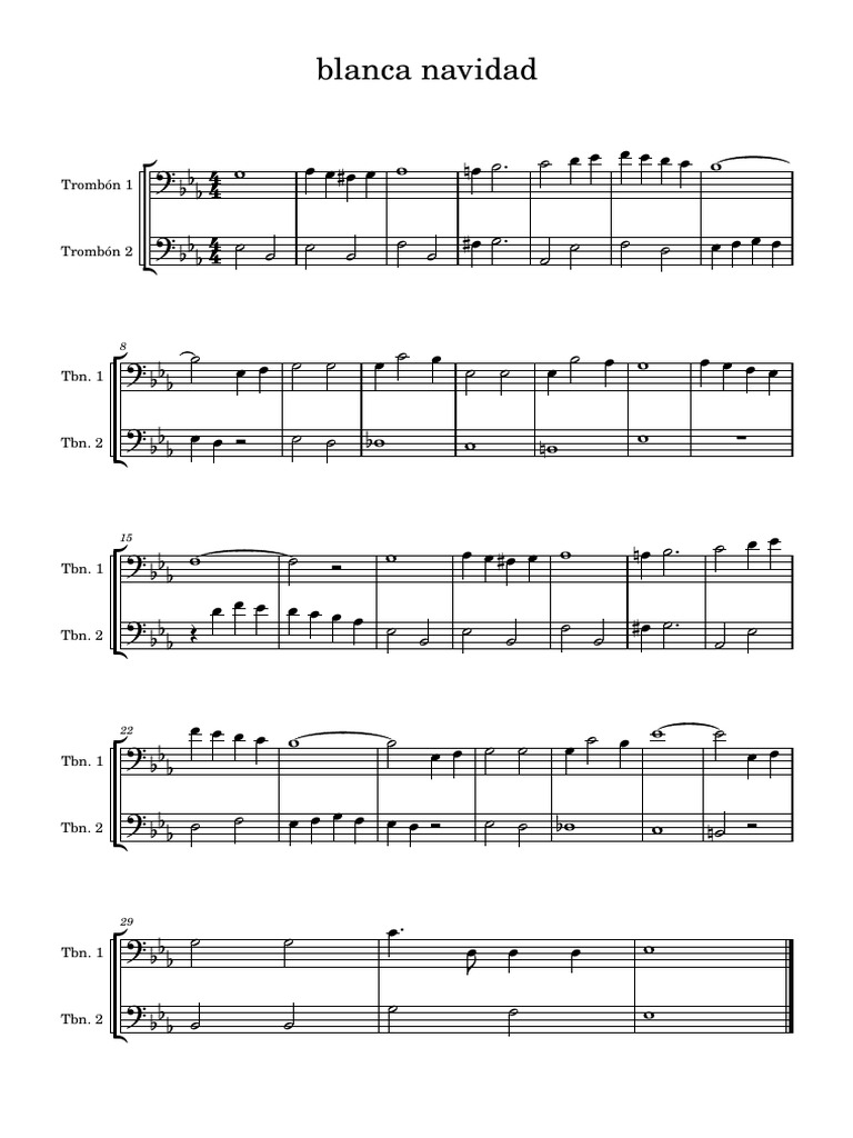 Blanca Navidad-Partitura y Partes 2 | PDF