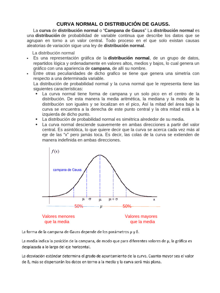 Curva Normal 24 | PDF | Distribución normal | Media