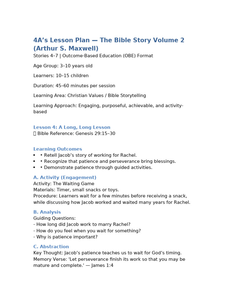 VOL.-2-LESSON-4-7 | PDF | Jacob | Forgiveness
