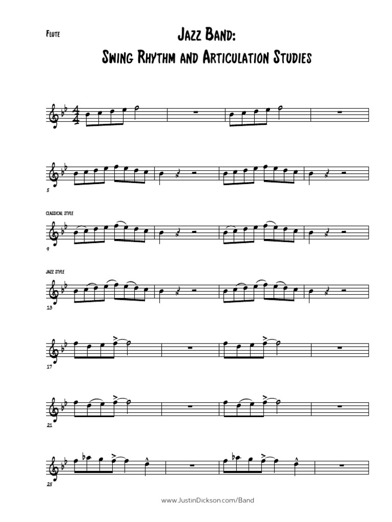 Chapter 26 - Jazz Swing Rhythm _ Articulation - Flute | PDF