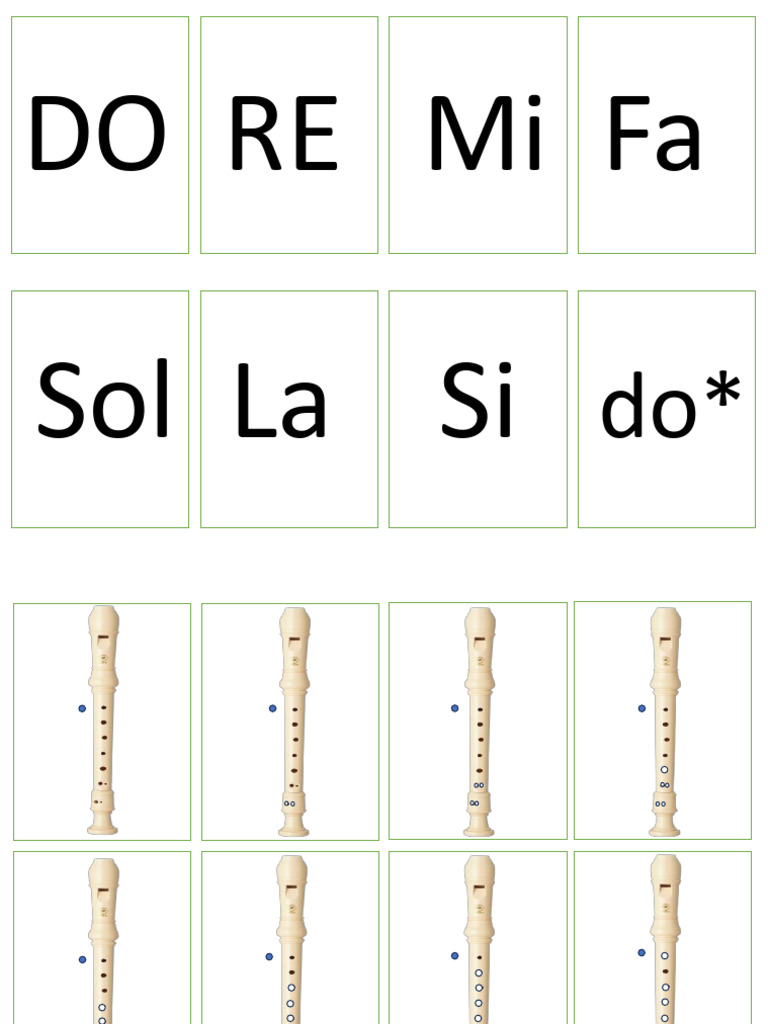 Memorama Notas Flauta | PDF