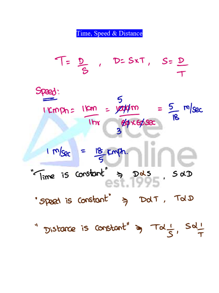 16th July Time & Distance - Applications | PDF | Speed | Velocity