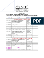 MEE302-Design of Machine Elements-COURSE PLAN [Bhaskar]