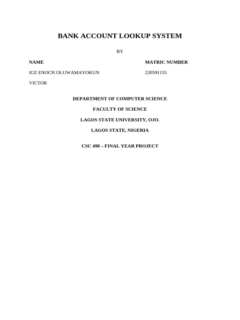 Bank Account Lookup System | PDF | Security | Computer Security