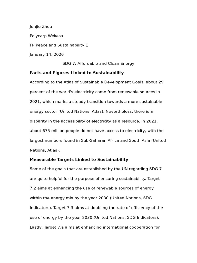 UN Sustainable Development Goals | PDF | Environmental Social Science ...
