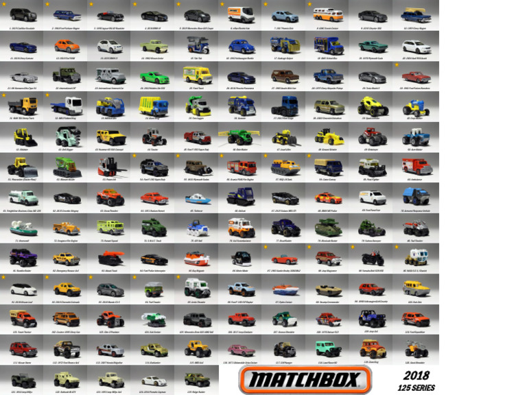 Matchbox 2018 - 125 Series | PDF | Chevrolet | Industries