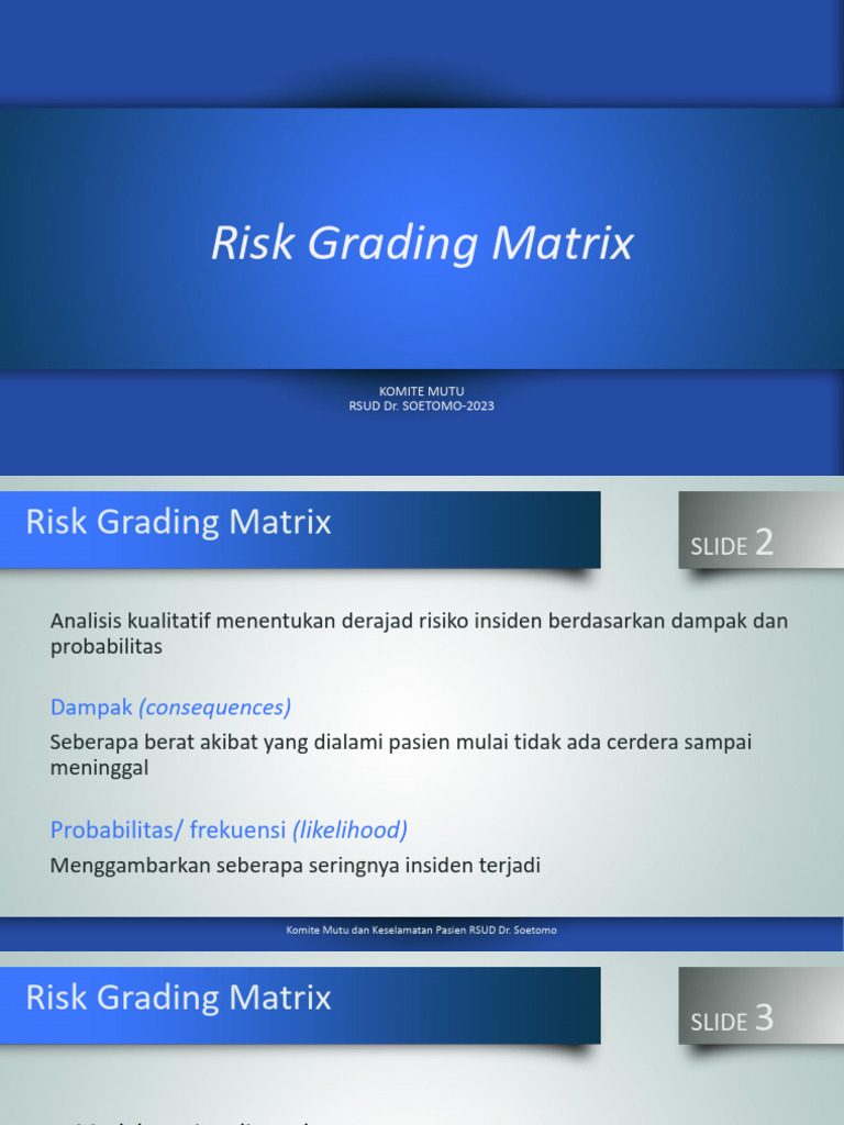 Salinan 4. Risk Grading Matrix | PDF