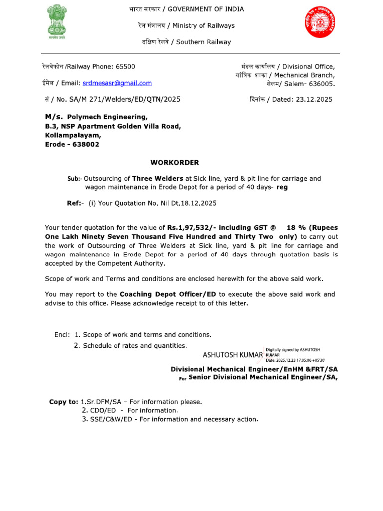 4. Work Order Dec | PDF