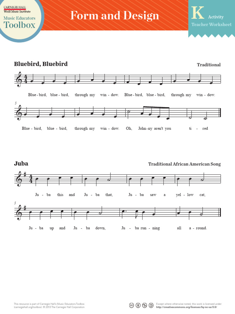 Toolbox Grade K Musical Patterns Teacher Worksheet | PDF