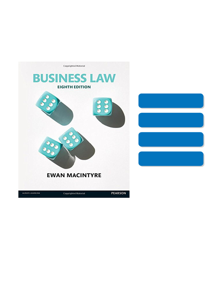 Business Law 8th Edition Ewan Macintyre complete digital edition | PDF ...