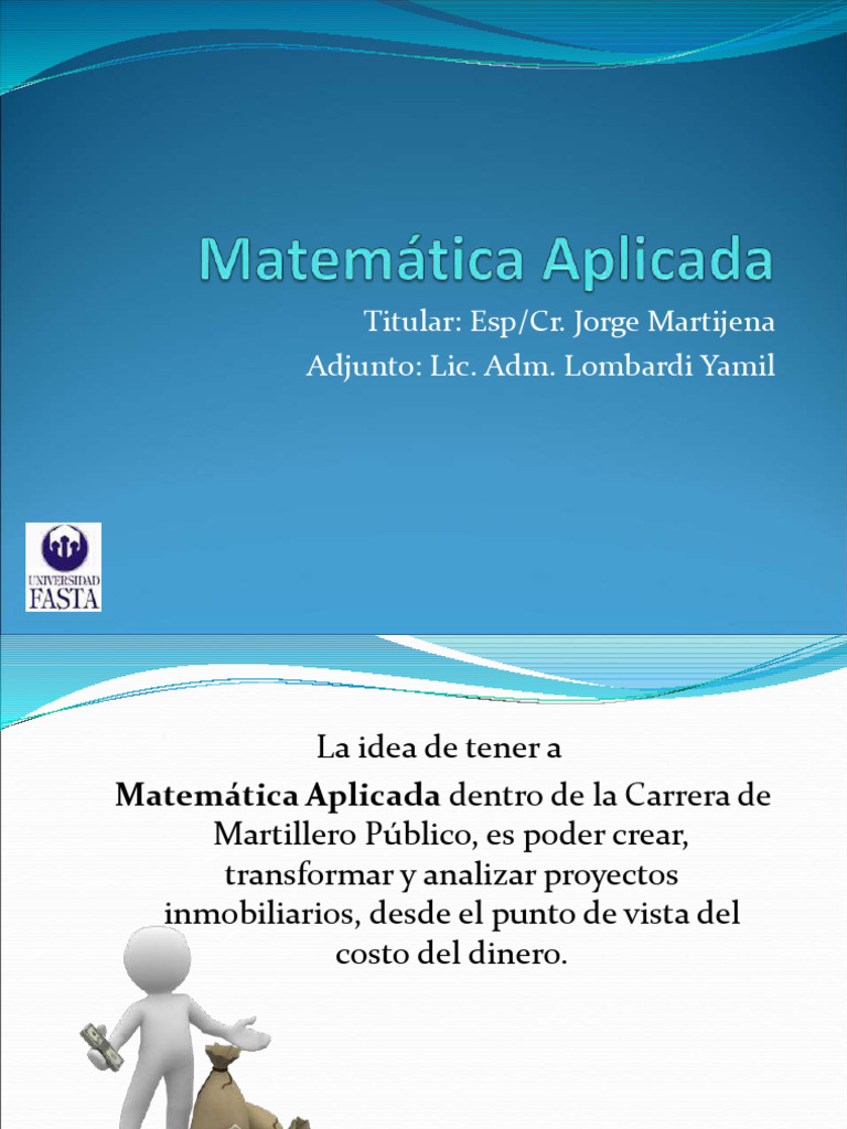 Matemática Aplicada Unidad 1 | PDF | Interés | Capital (economía)