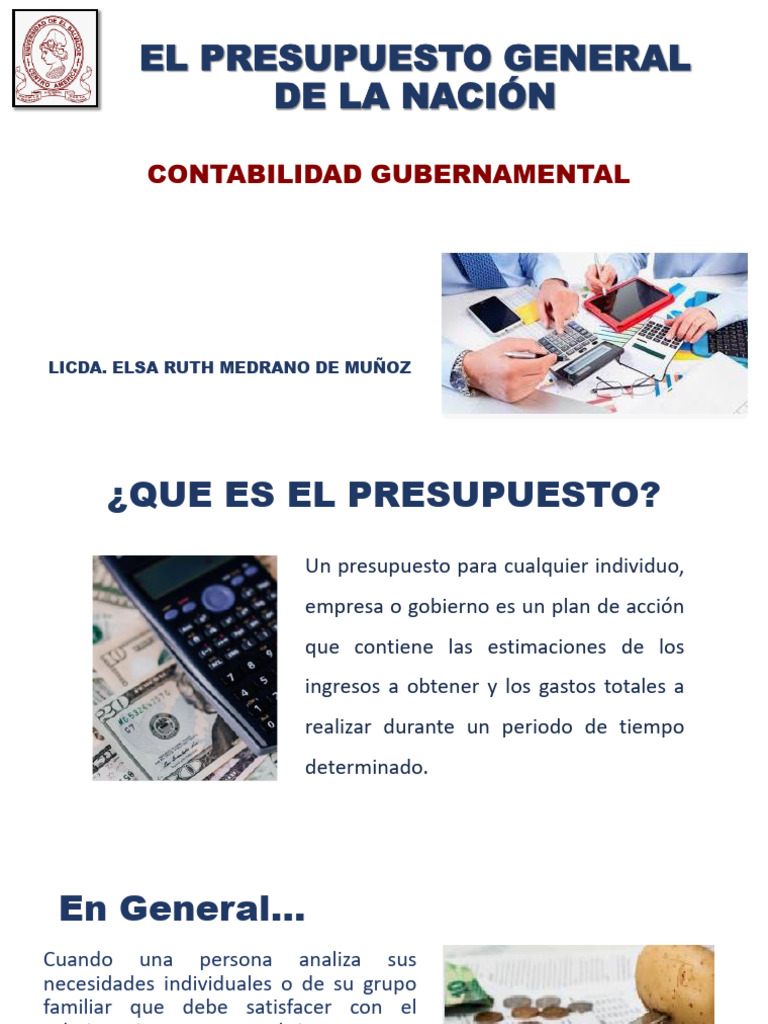 Clase 3 - El Presupuesto General de La Nación | PDF | Presupuesto ...