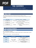 MySQL Commands Guide for Class 12 CBSE | PDF | Table (Database ...