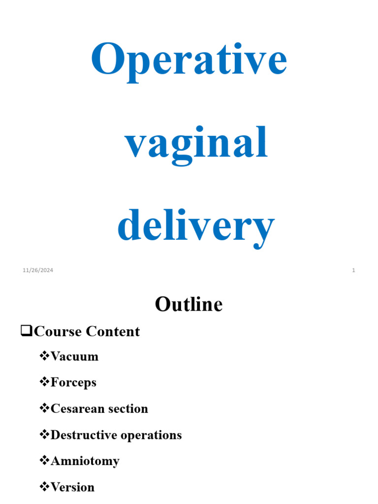 20. oprative delivery | PDF | Childbirth | Obstetrics