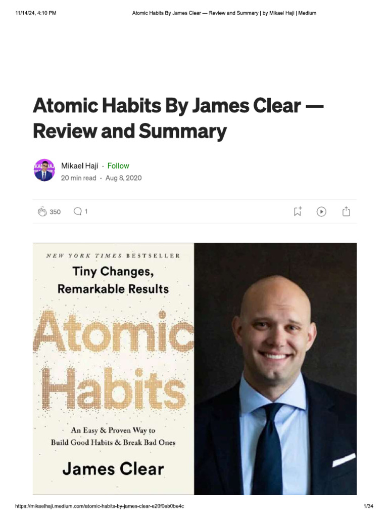 Atomic Habit Analysis | PDF