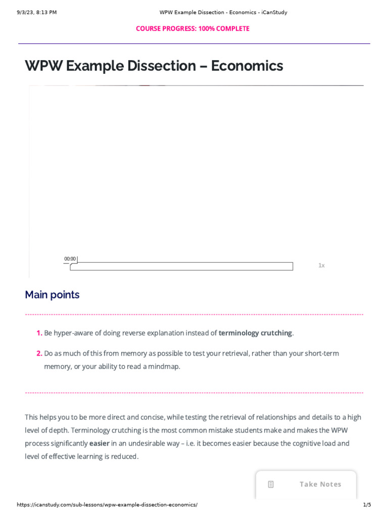 WPW Example Dissection - Economics | PDF | Mental Processes ...