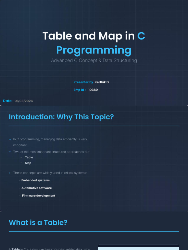 Table and Map in C Programming | PDF | Database Index | Information ...
