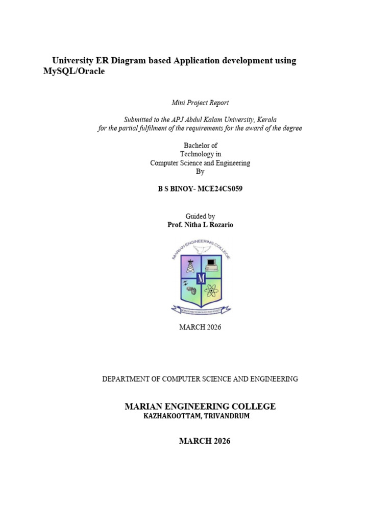 Dbms Report Final | PDF | Engineering | Databases