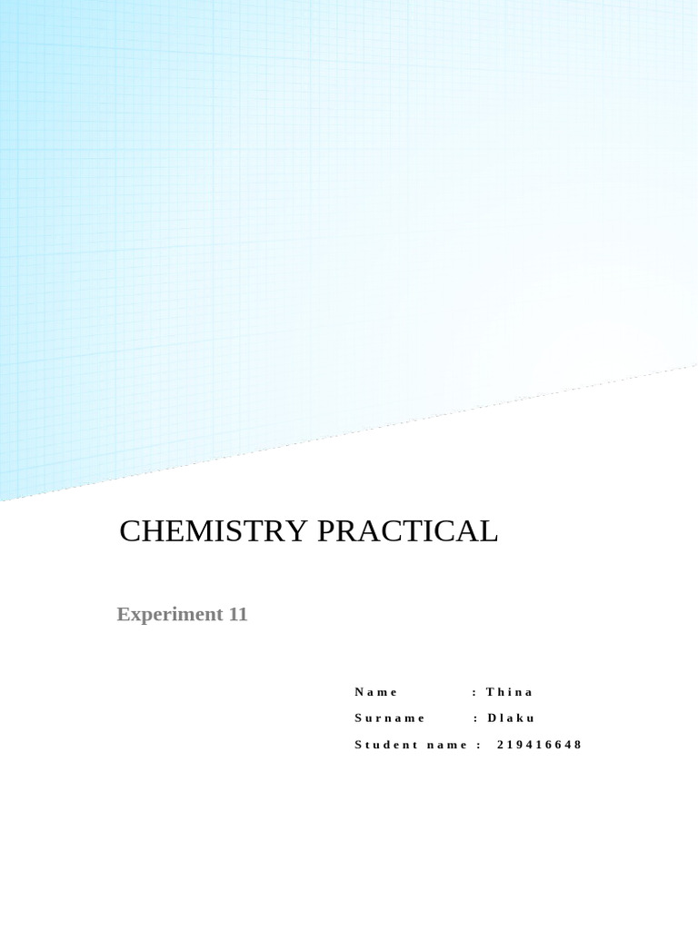 experiment 11 | PDF | Titration | Chemistry
