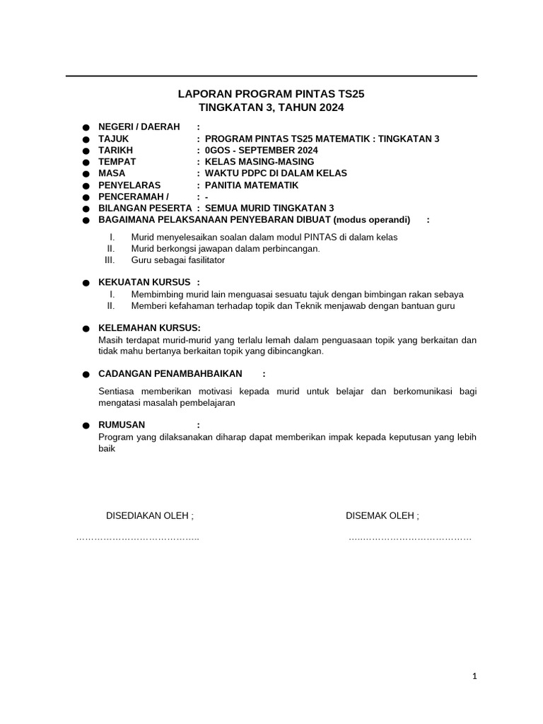 Program Pintas Matematik t3 2024 | PDF
