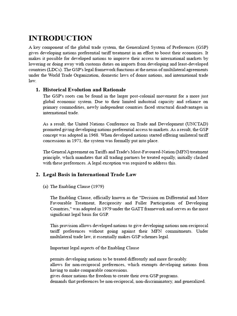 Trade Law Assignment | PDF | Most Favoured Nation | World Economy