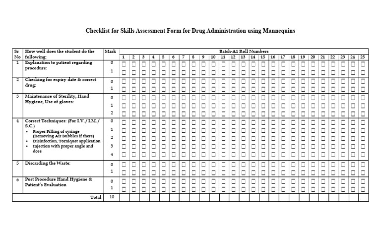 IV Drug Administration Checklists | PDF