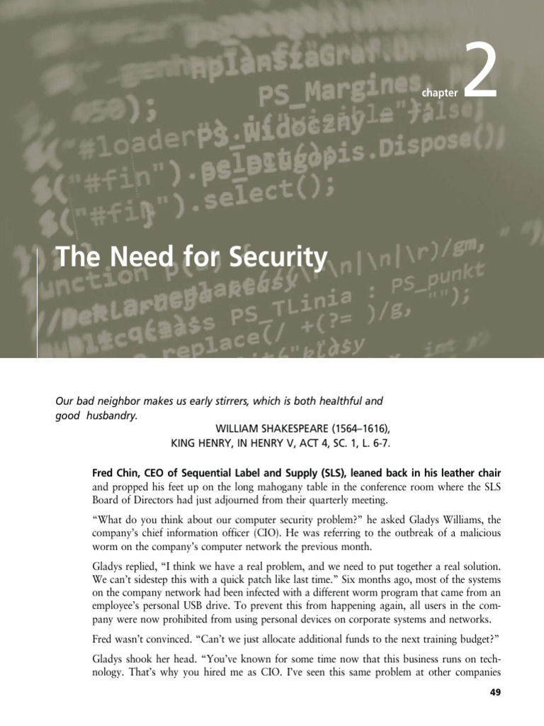 Need for security | PDF | Information Security | Databases