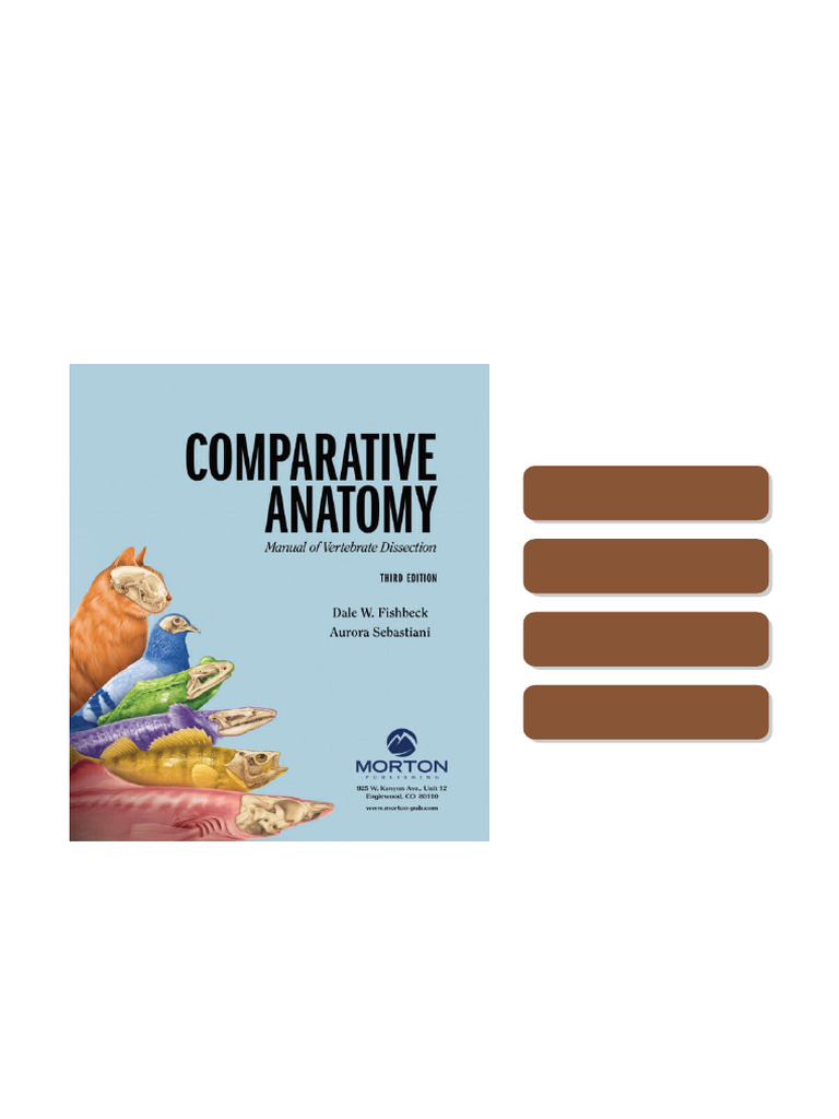 Comparative Anatomy Manual of Vertebrate Dissection 3rd Edition by Dale ...