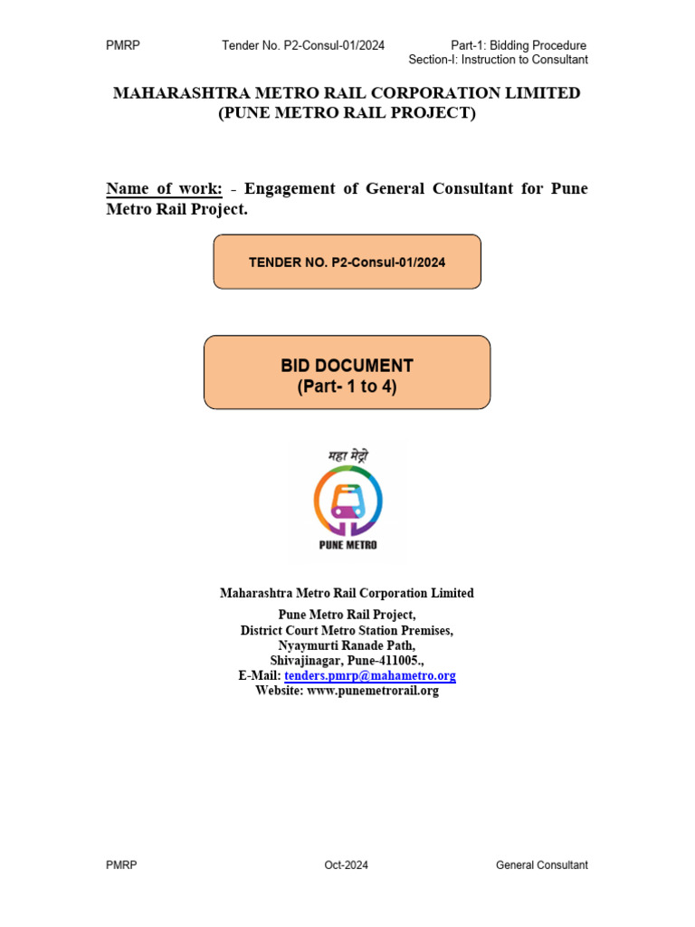 GC Pune Metro_RFP | PDF | Business