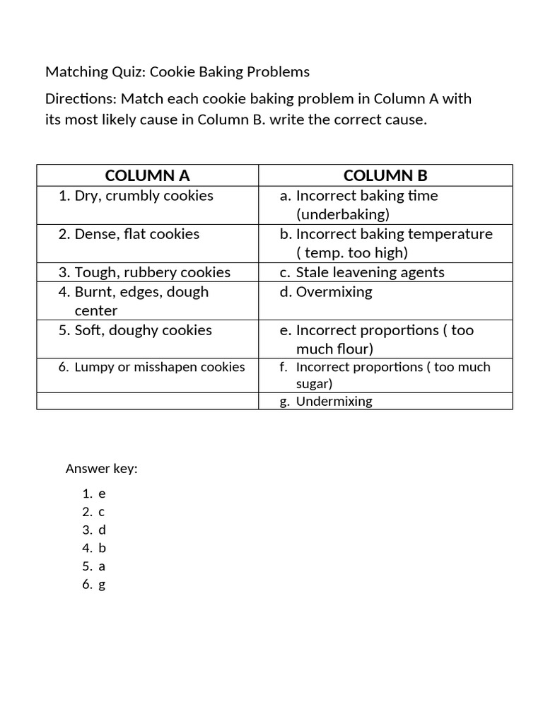 Matching Quiz | PDF