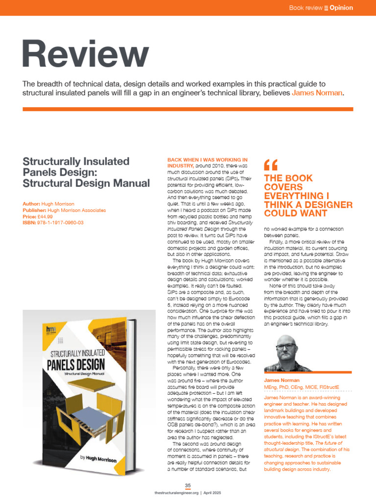 Book Review Structurally Insulated Panels Design Structural Design ...