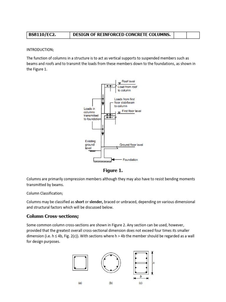DESIGN OF CONCRETE COLUMNS | PDF | Buckling | Column
