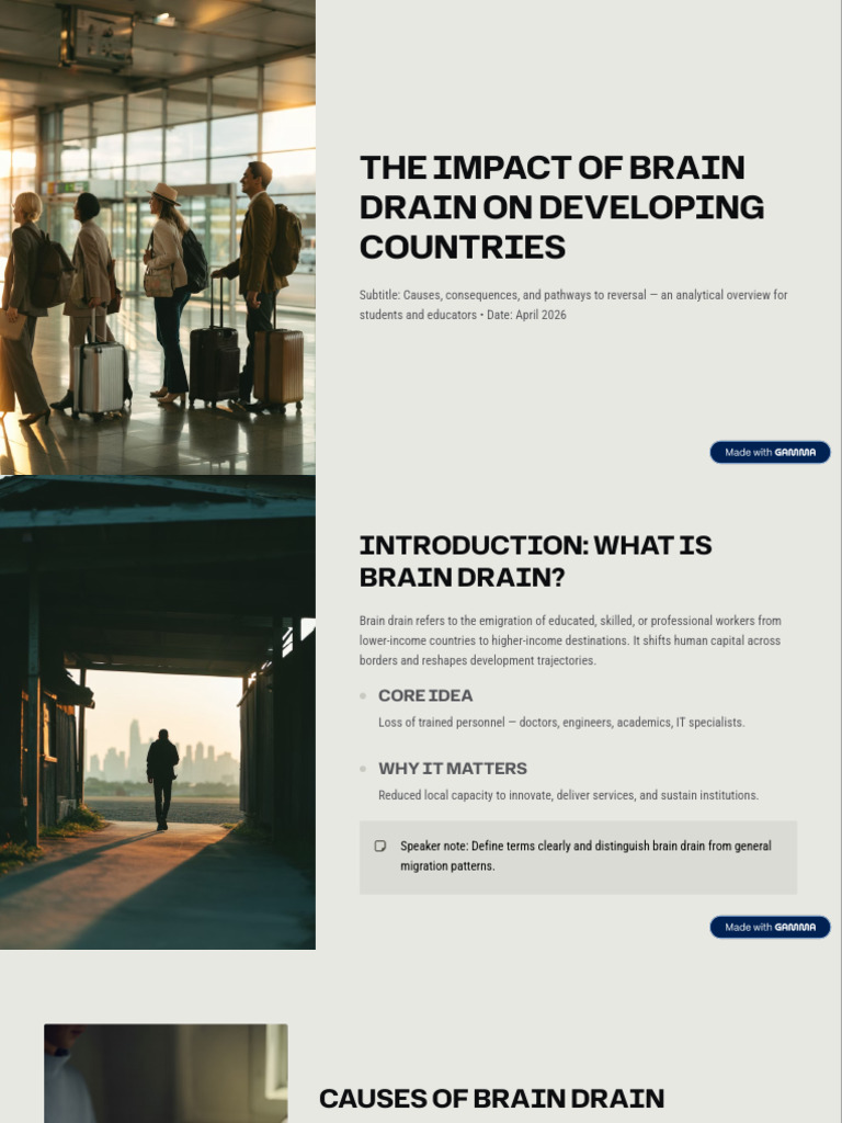 The Impact of Brain Drain On Developing Countries | PDF | Human Capital ...
